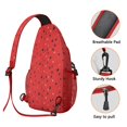 thumbnail image 4 of Lightweight Watermelon Print Travel Sling Backpack, Cute Tropical Fruit Pattern with Geometric Design, Durable Crossbody Bag for Beach and Summer Events, 4 of 6