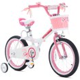 thumbnail image 1 of RoyalBaby Vélo pour Fille Princesse 14 Pouces avec Roues Stabilisatrices, Jenny/blanc Rose, 1 of 12