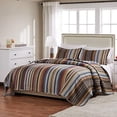 thumbnail image 1 of Greenland Home Durango Ensemble de Courtepointe Réversible 100 % Coton, 2 Pcs Lit Simple/TG, Terre, 1 of 5