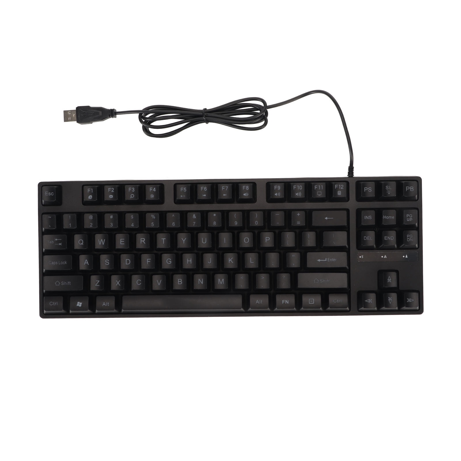 USB Wired Keyboard, Ergonomic Mechanical Keyboard Backlight 87 Keys  For Computer