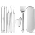 thumbnail image 2 of Soins de Beauté Grande Économie! Aqestyerly Trousse de Beauté 10 Pcs Spatule de Beauté Outil de Nettoyage des Pores en Acier Inoxydable Grattoir Ensemble pour Enlever les Points Noirs avec 1 Boîte de Rangement HWRETIE HWRETIE, 2 of 8