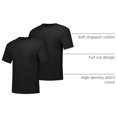 thumbnail image 4 of Hanes Mens Beefy T-Shirt 2-Pack, S, Black, 4 of 7