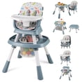 thumbnail image 1 of Babyjoy 16-in-1 Baby High Chair with Activity Center Booster Seat Building Block Table Celadon, 1 of 8