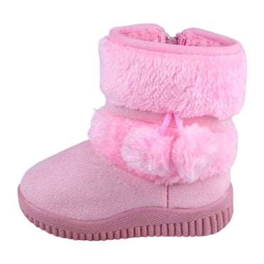 Girls' Autumn and Winter Snow Boots Thick Soles Non Warm Comfortable Solid Color Zipper Shoes