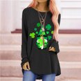 thumbnail image 2 of QIPOPIQ T-Shirts à Manches Longues à Col Rond pour Femmes T-Shirts de la Saint-Patrick Tunique T-Shirt Imprimé Shamrock T-Shirt Vert Chanceux T-Shirts St Patricks Day T-Shirt Col Rond T-Shirts des Fêtes Offres, 2 of 5