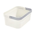 thumbnail image 2 of iDesign Coconut & Gray Eco BPA-Free Recycled Plastic Stackable Open-Front Large Basket with Handles - 12.9" x 8.7" x 5.1", 2 of 4