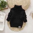 thumbnail image 3 of Birdeem Chandail Tricoté d'Hiver pour Enfants, Couleur Unie, Col Montant, Col Rabattable, Haut à la Mode, Hauts pour Enfants, 3 of 6