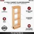 thumbnail image 2 of Rev-A-Shelf Pull Out Wall Filler w/ Soft-Close, 30" Height, 432-WFBBSC30-6C, 2 of 12