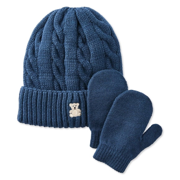 George Toddler Boys' Two Piece Beanie and Mittens Set