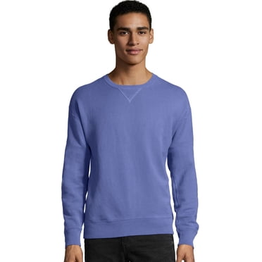 Hanes Mens Big ComfortWash Garment Dyed Fleece Sweatshirt, 3XL, Deep Forte Blue