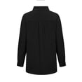 thumbnail image 5 of KIHOUT Spring Winter Womens Tops Fashion Casual Pockets Solid Color Turn-Down Neck Cardigan Long Sleeve Loose T-Shirt Blouse Button Tops, 5 of 5