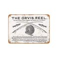 thumbnail image 1 of Vintage Look Metal Tin Sign Orvis Fishing Reels Fun Man Cave Decorative Fun Vintage Retro Art Signs 8x12 Inches, 1 of 4