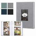 thumbnail image 4 of Photo Album Large Photo Album with 300 Photo Capacity Linen Cover and Acid-Free PVC-Free Pages with Writing Space for 4x6 Photos,Dark Blue,6"(200PCS) JASKFLY, 4 of 5