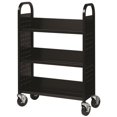 thumbnail image 1 of Pemberly Row Single-sided Mobile Book Cart Black, 1 of 4