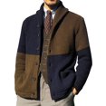thumbnail image 2 of Qertyioot Hauts pour Hommes Mode Veste Décontractée Extérieur Manches Longues Manteau Chaud, 2 of 3