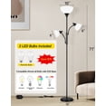 thumbnail image 4 of OUTON Torchiere Floor Lamp with Reading Light for Living Room, LED Standing Lampwith Remote Control for Bedroom, Modern Tall Reading Light, Black, 4 of 6