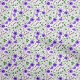 thumbnail image 1 of oneOone Tissu Flex Coton Violet Floral Matériel de Robe Tissu Imprimé Tissu au Mètre 40 Pouces de Large, 1 of 5