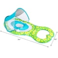 thumbnail image 4 of SwimWays 9 to 24 Months Inflatable Mommy and Me Baby Spring Float w/ Removable UPF 50 Sun Canopy & Parent Float Ring, Green/Blue, 4 of 8
