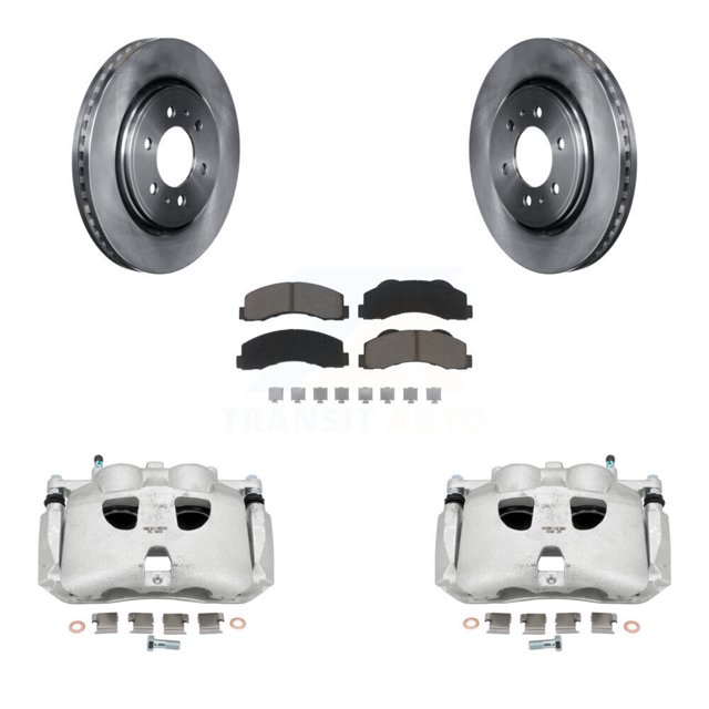 CMX Front Disc Brake Caliper Rotors and Ceramic Pads Kit for Car Ford F-150 Expedition Lincoln Navigator KC8-100152C