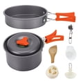 thumbnail image 1 of Camping Cookware Set Aluminum Portable Outdoor Cookset Cooking Pan Hiking BBQ Picnic, 1 of 1