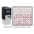 thumbnail image 3 of Printtoo Personalized Wedding Theme Icons Rubber Stamp Self Inking Stamper 24 mm-Violet, 3 of 7