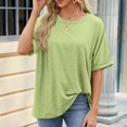 thumbnail image 4 of DPTALR Womens Print Tops Short Sleeve Out Blouse Funny Round Neck T-Shirt Tops, 4 of 7