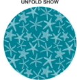 thumbnail image 3 of Nautical Coastal Tablecloth Round 60 Inch Rustic Teal Turquoise Starfish Ocean Table Cloth Wrinkle Resistant Summer Sea Beach Table Cover Decorative for Home Kitchen Dining Indoor Party Picnic, 3 of 6
