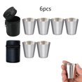 thumbnail image 4 of YOPTOP Ensemble de 6 Pcs Verres à Shooter en Acier Inoxydable Récipient à Boire 30 ml (1oz) Gobelets en Acier Inoxydable Gobelets Incassables Pinte Verres à Boire Verres à Boire en Métal pour Enfants et Adultes, 4 of 7
