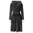 thumbnail image 2 of Kcodviy Women Winter Plush Lengthened Polyester Jackets for Women Shawl Bathrobe Home Clothes Light Weight Fleece Jacket for Women Long Sleeved Robe Coat, 2 of 6
