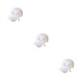 thumbnail image 4 of Thinsony Hip Hop Baseball Cap With Ring Decor For Stylish Look Cotton Ring Baseball Hat Fits All Head Shape Comfortable Ring White 3Set, 4 of 6