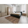 thumbnail image 4 of Ahgly Company Indoor Round Abstract Bakers Brown Oriental Area Rugs, 6' Round, 4 of 6