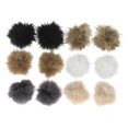 thumbnail image 1 of 12Pcs Faux Fur Pom Poms for Hats  4 Inch Fluffy Pom Poms with Elastic Loop for DIY Crafts, 1 of 9