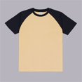 thumbnail image 2 of Ediodpoh Men’s Raglan Contrast T Shirt 230g Solid Color Retro Heavy Shoulder T Shirt Pure Cotton Matching Color Loose Short Sleeve Tops for Men Trendy Navy L, 2 of 4