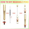 thumbnail image 4 of DASTTUIS 600 Pieces Beadable Pens - 200 Plastic Beadable Pens Bulk, Refills & Pen Bags Included - Beaded Pens Kit Cute Ballpoint Pens Black Ink - DIY Pens for Studen, 4 of 6