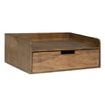 thumbnail image 1 of Kate and Laurel Kitt Floating Shelf Side Table with Drawer, Rustic Brown, 1 of 2