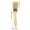 thumbnail image 4 of Professional Paint Brush Set - 1/1.5/2 Inch Wooden Handle Brushes For Wall Painting, Trim Work & Home Improvement Projects, 4 of 7