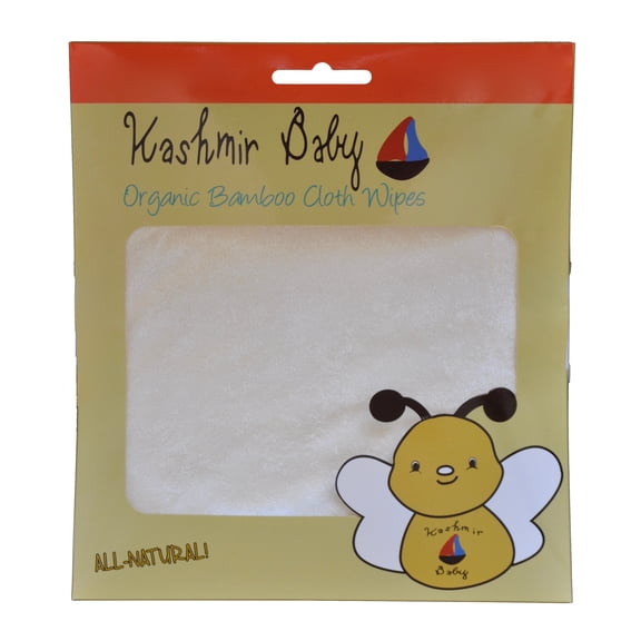 Kashmir Baby (50 Pack) Bamboo Cloth Diaper Wipes. Reusable. Washable.
