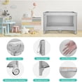 thumbnail image 3 of Foldable Baby Playard, Portable Crib Baby Playpen Infant Safety Activity Center with Wheel and Carry Bag for Home Travel Outdoor, Grey, 3 of 9