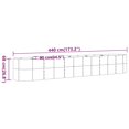 thumbnail image 4 of vidaXL Garden Raised Bed Powder-coated Steel 440x80x68 cm Grey, 4 of 4