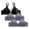 thumbnail image 1 of Plebaso Bras for Women Wireless Push up Bralettes Full Coverage Padded Womens Everyday Bras Multipacks, 1 of 4