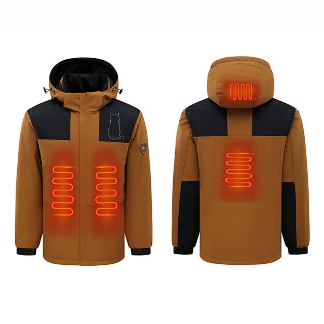NARABB USB Intelligent Constant Temperature Heated Windproof Plus Size Coat For Men And Women Winter 4 Heated Jacket Coat