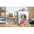 thumbnail image 2 of Ahgly Company Tapis de Zone Carré Transitionnel Lavable en Machine Pêche Orange Profond, 7 Pieds Carré, 2 of 7