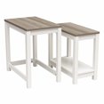 thumbnail image 4 of Ameriwood Home Chapel Hill Rustic Farmhouse Nesting Table 2-Piece Set, White with Brown Oak Top, 4 of 8