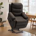 thumbnail image 1 of YSICK Small Power Lift Recliner Chair for Elderly with Remote Control Linen for Living Room,Black, 1 of 7