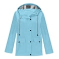 thumbnail image 1 of AherBiu Manteau de Pluie pour Femme avec Capuchon, Coupe-Vent Léger Ajustable, Imperméable, Randonnée, Voyage, Vêtement d'Extérieur, 1 of 4
