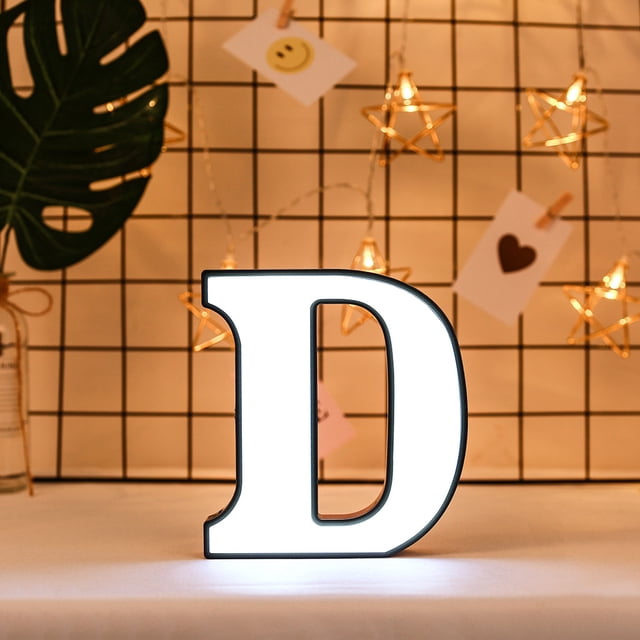 RKSTN Night Light Creative LED Letter Lights Night Light Plastic English Letters Light Lamp Decor Led Lights