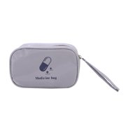 Portable Medicine Bag Travel First Aid Kit Medical Emergency Kits Organizer Outdoor Household Medicine Pill Storage Pouch grey S