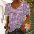 thumbnail image 2 of Birdeem Women V-Neck Print T-Shirts Fashion Comfortable Female Blouses Tops, 2 of 6