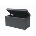 thumbnail image 3 of MAINSTAYS Grey Faux Leather Hinged  Storage Ottoman, 3 of 4