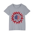 thumbnail image 2 of MKOSPLRT T-Shirt Drapeau des États-Unis pour Fille Garçon Manches Courtes Col Rond T-Shirts à Fleurs T-Shirts Graphiques Fête de l'Indépendance Cadeaux Joyeuse Journée du Souvenir, 2 of 9